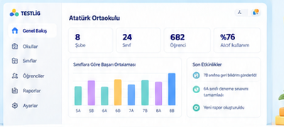 Temsili kurum yönetim paneli; paneldeki sayılar gerçek veri değildir